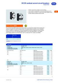 Thumbnail of document Data Sheet - 8530 Residual current circuit breakers